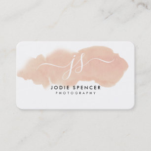 CHIC LOGOTYP elegant söt första vattenfärgsfärg Visitkort