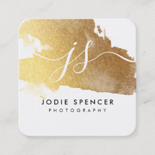 CHIC LOGOTYP elegant söt glamoral guld bläck-märke Fyrkantigt Visitkort