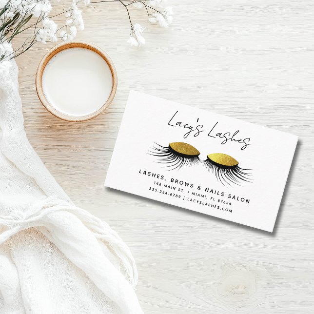 Chic Long Lush Lashes Sminkartist Visitkort (Skapare uppladdad)