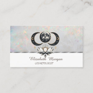 Chic Lotus Moon Opal Visitkort