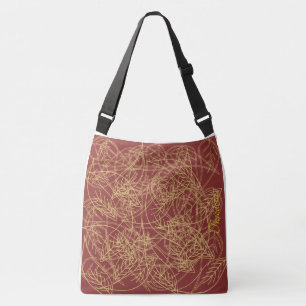 Chic Löv Burgundy Classic Mönster Axelväska
