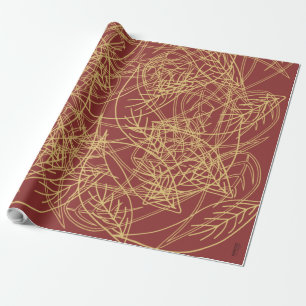 Chic Löv Burgundy Classic Mönster Presentpapper