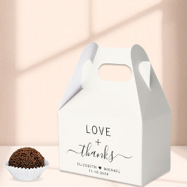 Chic Love And Thanks Crème Bröllop Presentaskar