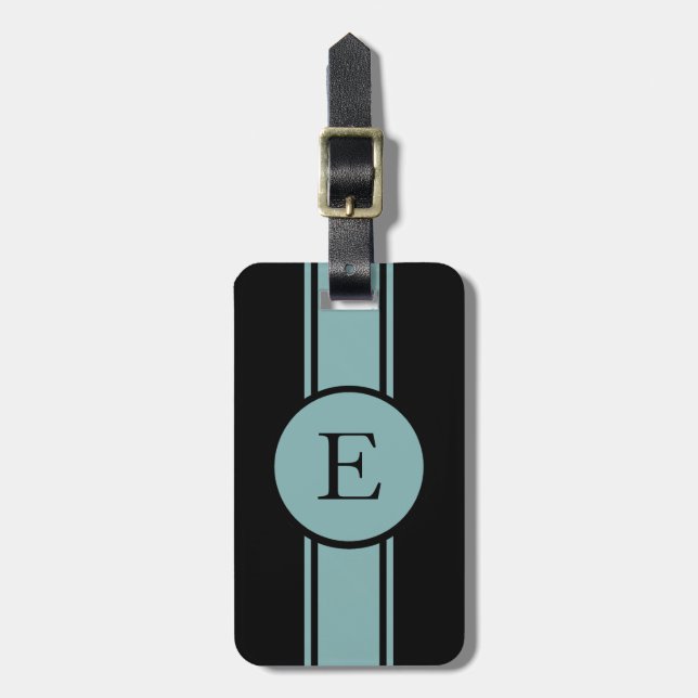 CHIC LUGGAGE/BAG MÄRKRE_132 SEAFOAM/BLACK/MONOGRAM BAGAGEBRICKA (Vertikal Framsida)