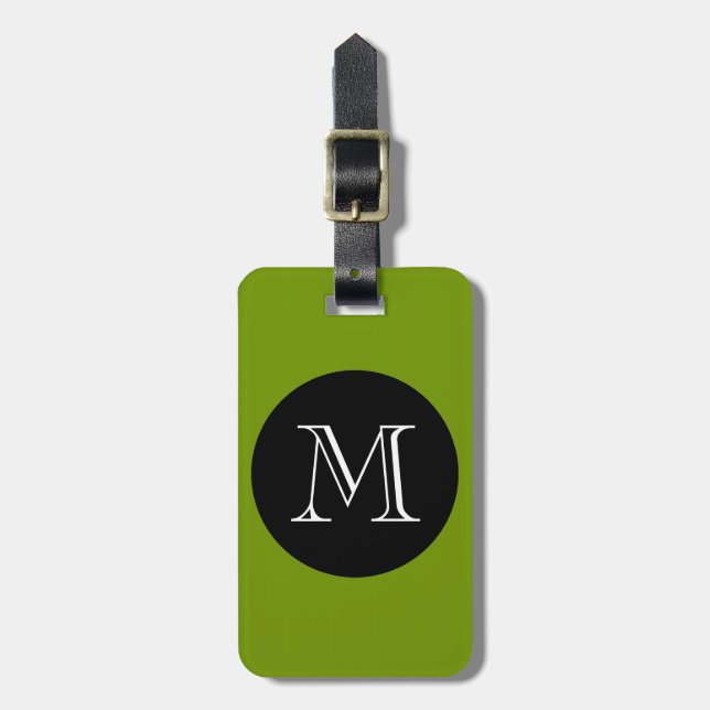 CHIC LUGGAGE/BAG MÄRKRE_66 GRÖNT/SVART/MONOGRAM BAGAGEBRICKA (Vertikal Framsida)