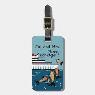 CHIC LUGGAGE TAG_Mr & Bon Voyage Cruise Bagagebricka