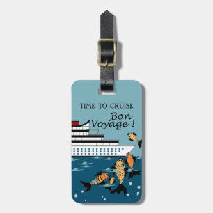 CHIC LUGGAGE TAG_TIME TILL CRUISE_BON VOYAGE! BAGAGEBRICKA