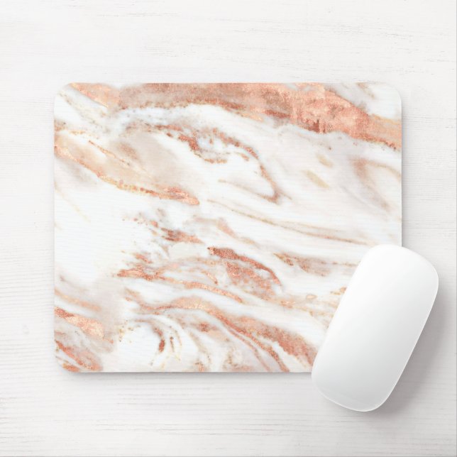 Chic Luxe Copper | Elegant Ro Guld Marble Musmatta (Med mus)