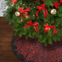 CHIC LUXURY BLACK OCH RED CHRISTMAS DAMASK GOTHIC