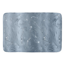 Chic Luxury Dusty Blue Silver Glitter