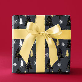 Chic Luxury Modern Julgran Mönster Presentpapper