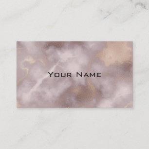 Chic Luxury Smoky White Grått och Guld Marble Möns Visitkort