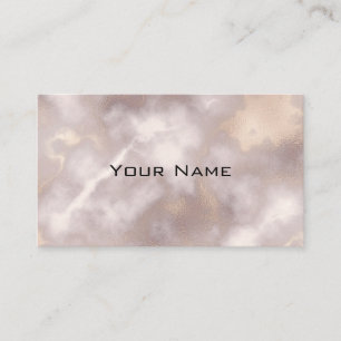 Chic Luxury Smoky White Grått och Guld Marble Möns Visitkort