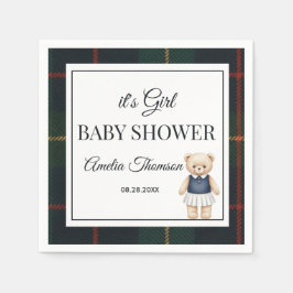 chic Luxury Teddy Bear baby shower  Pappersservett