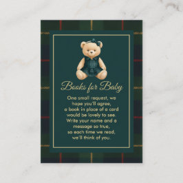 Chic Luxury Teddy Bear Baby Shower  Tilläggskort