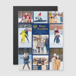 Chic Lycklig Hanukkah Family Photo Collage Magnet