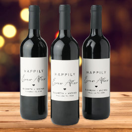 Chic lyckligtvis allt efter Party Bröllop Vinflaska Etikett