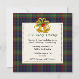 Chic MacLellan Tartan Play Anpassningsbar Julfest Inbjudningar