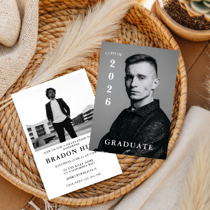 Chic Magazin Senior Graduate, Modern Examen Inbjudningar