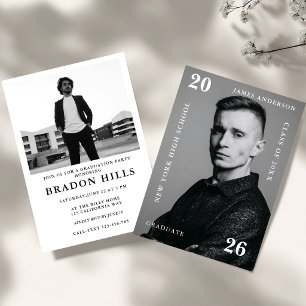 Chic Magazin Senior Graduate, Modern Examen Inbjudningar