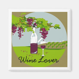 CHIC MAGNET_"Vin Älskare"_VINEYARD TEMA Magnet