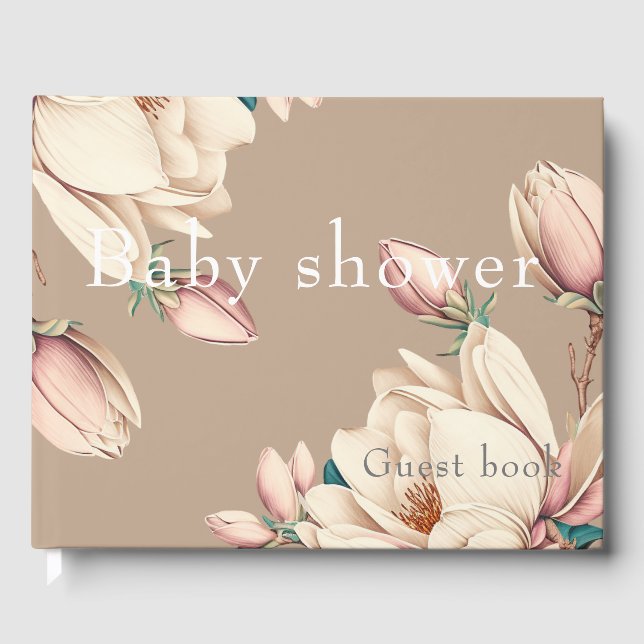 chic magnolia blommigt gästböcker (Framsida)