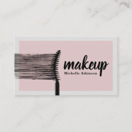 Chic Makeup Artist-Affärskort med Rosa accents Visitkort