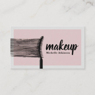 Chic Makeup Artist-Affärskort med Rosa accents Visitkort