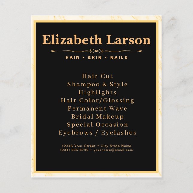 Chic Makeup Artist Hair Salon Hair Salon Flygblad (Framsidan)