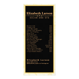 Chic Makeup Artist Hair Salon Rack Card Reklamkort