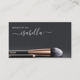 Chic Makeup Artist QR Code Black Visitkort