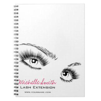Chic Makeup för minimalistisk svartvitt Anteckningsbok Med Spiral