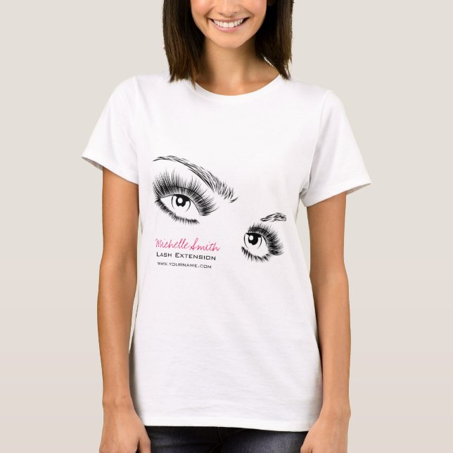 Chic Makeup för minimalistisk svartvitt Tee (Framsida)