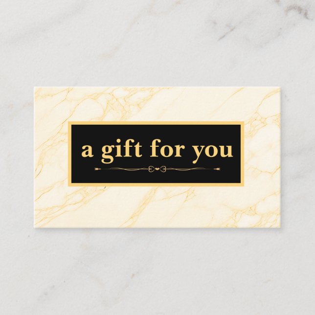 Chic Makeup Guld Artist Hair Salon Gift Card Visitkort (Framsida)