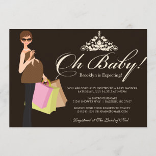 Chic Mamma Baby Shower Inbjudan