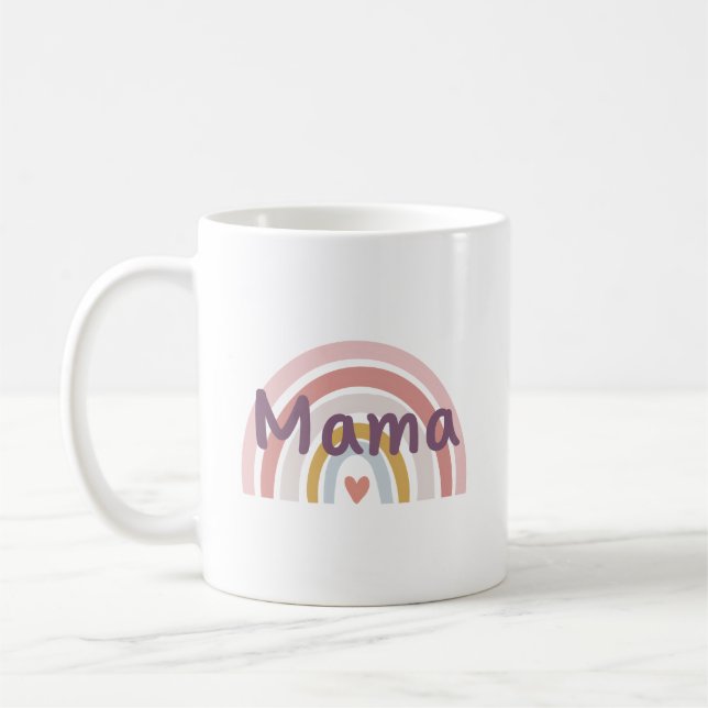 Chic "Mamma" regnbåge Kaffemugg (Vänster)