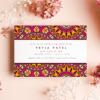 Chic Mandala Henna Colorful Indian Baby Shower