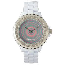 Chic Mandala Monogrammed Watch Armbandsur