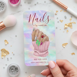 Chic Manikyr Artist Nagelsalong Stylish Opal Visitkort