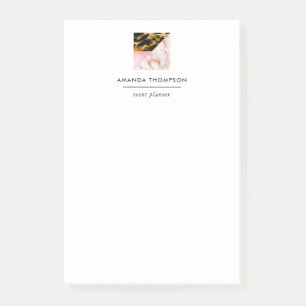 Chic Marble and Foil Geometric Post-it Block
