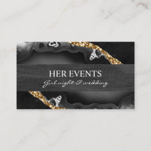 Chic Marble Design Card för händelsehanteraren Visitkort