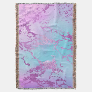 Chic Marble Glam Violet Lila Blue Ombre Filt