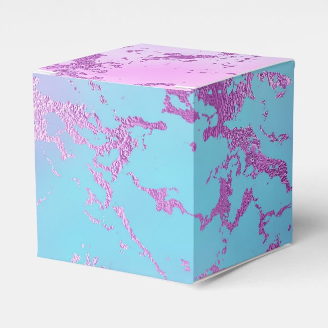 Chic Marble | Glam Violet Lila Blue Ombre Presentaskar (Framsidan Sidan)