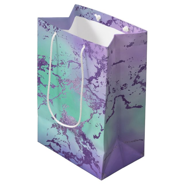 Chic Marble | Lavendel Lila och Mintgrön (Framsidan Vinklad)
