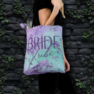 Chic Marble Lavender Lila och Mint Brud Tribe Tygkasse