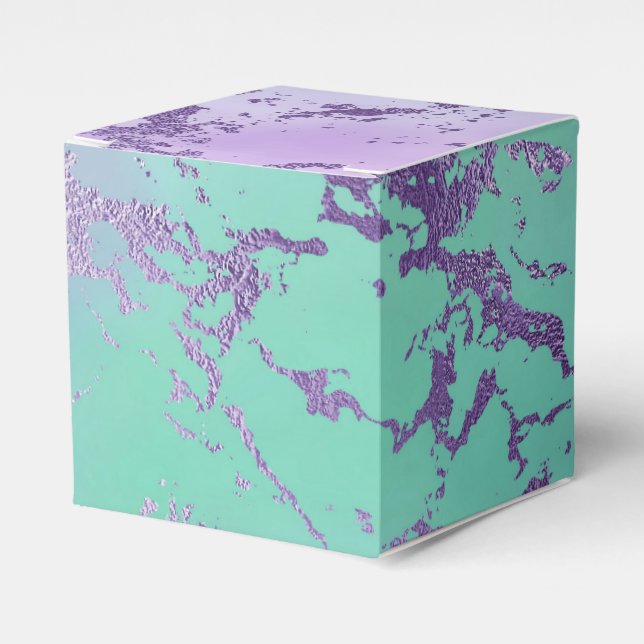 Chic Marble | Lavender Lila och Mint Grönt Presentaskar (Framsidan Sidan)