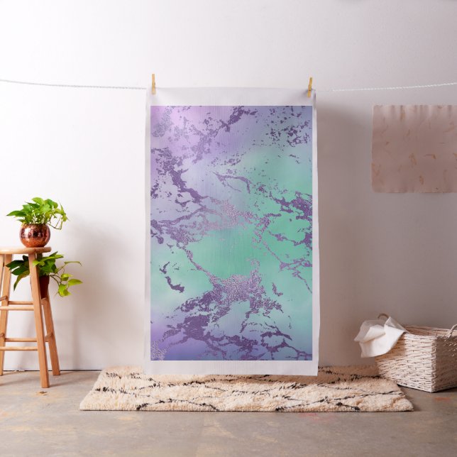 Chic Marble | Lavender Lila och Mint Grönt Tyg (In Situ)