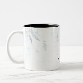 Chic Marble Monogram Två-Tonad Mugg