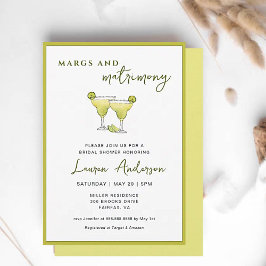 Chic Margs och matrimony Cocktail-Möhippa Inbjudningar