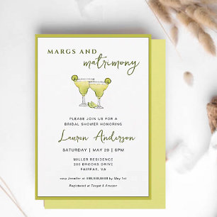 Chic Margs och matrimony Cocktail-Möhippa Inbjudningar